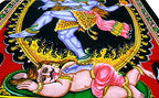 Dancing Shiva/Nataraja sequins Cotton Wall Hanging Yoga Painting : Size 43"x30" Inches - color: Dancing Shiva