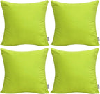 Thmyo 4-Pack 100% Cotton Comfortable Solid Decorative Throw Pillow Case Square Cushion Cover Pillowcase Sublimation Blank Pillow Covers DIY Throw Pillowcase for Sofa(26x26 inch/ 66x66cm,Light Green)