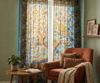 Popular Handicrafts Indian Hippie Bohemian Beautiful- Tree of Life- Bird Tie Dye Mandala Drapery Bedroom Living Room Balcony Curtain Panels Blue - color: Blue, size: 38"W x 83"L (Pack of 2)