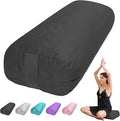 Yoga Bolster Pillow for Restorative & Yin Yoga - Meditation Pillow with Velvet Cover - Rectangular