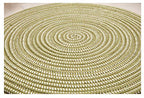 Hand Woven Round Area Rugs Living Room Bedroom Study Computer Chair Cushion Base Mat Round Carpet Lifts Basket Swivel Chair Pad Coffee Table Rug(2' Round, Green) - color: Green, size: 2' Round