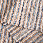 SAFAVIEH Cape Cod Collection Area Rug - 6' Round, Natural/Blue, Geometric Design, Ideal for High Traffic Areas in Living Room, Bedroom, Dining (CAP151M) - color: Natural/Blue, size: 6' (Round)