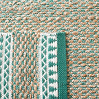 SAFAVIEH Natural Fiber Collection Runner Rug - 2'6" x 8', Natural & Green, Handmade Farmhouse Boho Coastal Rustic Jute, Ideal for High Traffic Areas in Living Room, Bedroom (NF874Y) - color: Natural/Green, size: 2'6" x 8' (Runner)
