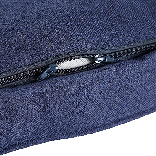 Square Tufted Floor Pillow with Removable Cover, Cobalt, Large (40") - color: Cobalt, size: Large (40")