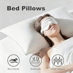 Shatex Soft Bed Pillows Available for All Season, Pillows for Sleeping Standard Size Relieve Cervical Fatigue Ergonomic Pillow Ultra Cozy and Breathable, 1 Pack, White
