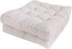 Tiita Chair Cushions 22"x22" Square Windows Pad for Adults Seating Pillows Set of 2, Beige
