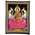 Rastogi Handicrafts Cotton Wall Hanging Laxmi Maa 40" X 30" Poster Size (LAXMI-G) - color: LAXMI-G