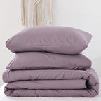 ROSGONIA Dusty Purple Comforter Set Queen, 3pcs (1 Boho Comforter & 2 Pillowcases) All Season Bedding Lightweight Bedspread Blanket Quilt Bed