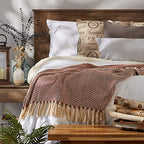 DII Chevron Throw Collection Handloomed Cotton, 50x60, Barn Red - color: Barn Red, size: 50x60"