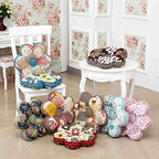vctops Flower Shaped Chair Pad Farmhouse Floral Print Chair Seat Cushion Pad Soft Comfy Cotton Cushion Pillow (1221 Pink, 16"x16") - color: 1221 Pink