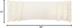 Safavieh Home Collection Grema Boho 12 x 36-inch White Fringe Decorative Accent Pillow PLS7142A-1236