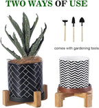 ARTORA Small Wood Plant Stand, Mid Century Modern Succulents Plant Pot Holder Decorative Planter Stand for Small Indoor Plants (Natural)
