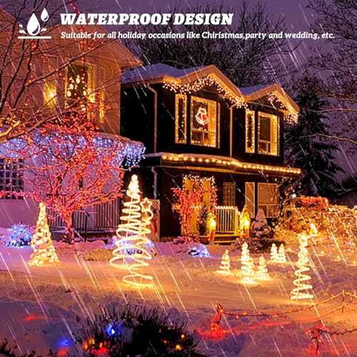 2-Pack Fairy Lights Plug in, 33ft 100 LED Fairy String Lights Indoor Outdoor Waterproof Copper Wire String Lights Warm White Twinkle Lights Starry Lights for Bedroom Garden Wedding Party Decoration