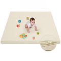 Waterproof Baby Play Mat for Floor Memory Foam 59 * 59 Cushion Playpen Playmat Tummy Time Crawling Mat Nursery Rug Thick Pad Create Soft & Safe Area for Infants,Toddler,Kids,Beige