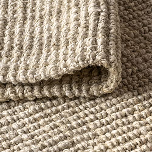 JONATHAN Y Hiro Hand Woven Chunky Jute Ivory Runner Rug, 2x12, Bohemian, Transitional, Easy-Cleaning for Living Room, Bedroom, Kitchen, Pet Friendly, Non-Shedding (NFR103A-212) - size: 2'2" x 12' (Runner)
