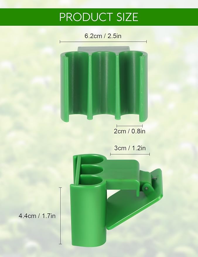 2 Pk Upgraded Aquarium Plant Holder, 3-Hole Hanging Holder with Clip, Suitable for Fish Tank Decoration, Green