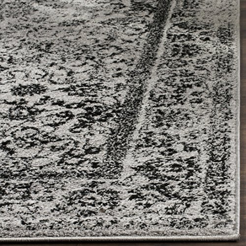 SAFAVIEH Adirondack Collection Accent Rug - 2'6" x 4', Grey & Black, Distressed Vintage Floral Design, Non-Shedding & Easy to Clean, Ideal for Front Door, Kitchen, Entryway, Foyer (ADR109B) - color: Grey/Black, size: 2'6" x 4' (Rectangular)