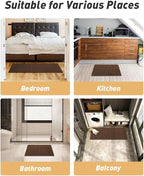 Upgraded Waffle Runner Rug Super Absorbent Non Slip Bath Mats for Bathroom Machine Washable Bathroom Runner Rug with Tassels, Ideal for Hallway Bedroom Laundry Room, 2' x 4' (24" x 48"), Terracotta