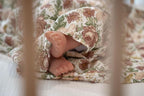 Little Jump 2 Pack Western Wild Flowers Muslin Swaddle Blankets for Baby Girls, Receiving Blanket Large 47 x 47 inches, Soft Breathable Muslin Baby Blanket for Newborn(Vintage Floral)