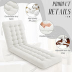 Long Floor Cushion Large Floor Cushion with Brushed Cotton 74.8 x 27.5 x 3.15 in Jumbo Lounger Pillow for Outdoor Indoor Bay Window Meditation Yoga Reading Sleeping(1 Pc,White)