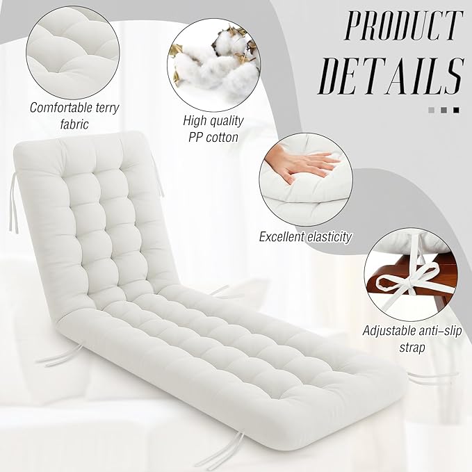 Long Floor Cushion Large Floor Cushion with Brushed Cotton 74.8 x 27.5 x 3.15 in Jumbo Lounger Pillow for Outdoor Indoor Bay Window Meditation Yoga Reading Sleeping(1 Pc,White)