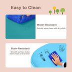 HONEY JOY 6PCS Floor Cushions for Kids, 15 Inch Flexible Alternative Portable Classroom Seating w/Handles, Easy to Clean, 3 Inch Thick Soft Foam Circle Comfy Seats for Daycare Preschool(Round, Blue)