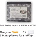 ICOPUCA Floor Lounger Pillow casing for boy Girl, Soft Minky Plush, Arrow Print, Cover/Sleeve/Casing ONLY! Perfect Reading and Watching TV Cushion - Excellent for Sleepovers, King Size;