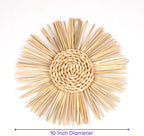 Craft County Hanging Wicker Wall Decoration – Add to Any Bedroom, Living, Sunroom – Available in Basket or Sun Pattern