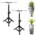 AZEAM Adjustable Plant Risers for Inside Pots, 2 PCS Planter Inserts Fillers 12"- 16" Raise for Large Flower Pots, Height Planter Lifter Stand with 4"-12" Top Support for Outdoor Indoor Plants