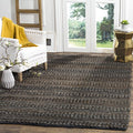 SAFAVIEH Area Rug 4x6 - Natural Fiber Collection - Charcoal, Handmade Jute, Braided Woven Design, Ideal for Entryway, Living Room, Bedroom (NF212C) - color: Charcoal, size: 4' x 6' (Rectangular)