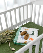 Little Jump Dinosaur Muslin Blanket Baby Quilt - Silky Soft and Breathable Crib Blanket for Daycare - Large 47" x 47" - 2 Layers Toddler Summer Blankets for Boys (Dinosaur)