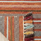 SAFAVIEH Montauk Collection Accent Rug - 3' x 5', Rust & Multi, Handmade Boho Stripe Fringe Cotton, Ideal for High Traffic Areas in Entryway, Living Room, Bedroom (MTK901D) - color: Rust/Multi, size: 3' x 5' (Rectangular)