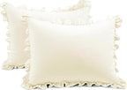 Lush Decor Ruffle Skirt Bedspread Set - 3-Piece Luxurious Farmhouse Bedding - Elegant Ruffle Detail - Timeless Style - Soft Lightweight Sheets - King, Ivory
