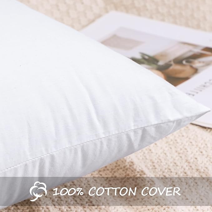 Artscope 14x36 Pillow Insert, Synthetic Down Lumbar Pillow Insert for Bed, Ultra Soft Decorative Long Throw Pillow Inserts for Living Room Couch Bed Sofa-White