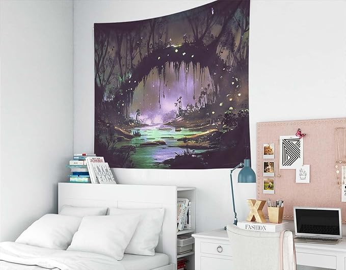 EMMTEEY Horror Tapestry Halloween Tree 80X60 Inch Large Tapestry Wall Art Hanging Tapetries for Bedroom Living Room Dorm Décor