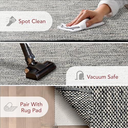 nuLOOM Alessi Solid Farmhouse Cotton Accent Rug, 2x3, Grey - color: Grey, size: 2' x 3' (Rectangular)