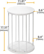 Plant Stand Indoor,small plant stool,Flower Pot Corner stand holder,Mid Century Heavy Duty Metal Tall Home Decor,Modern Round End Table,Small Rustic Display Stand for Living Room,Bedroom(White,18In)