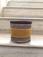 Sturdy Jute Rope Planter Basket Modern Woven Basket for Flower Pot Floor Indoor Planters, 6” x 6” Storage Organizer Basket Rustic Home Decor, Boho Chic Storage Earth-Friendly Cotton ECO-Twist Planter