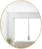 WallBeyond 28 inch Round Mirror Gold Large Circle Wall Mirror for Bathroom with Metal Framed, Round Wall Mirror for Wall Decor, Vanity, Entryway Living Room