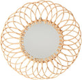 The Lakeside Collection Round Natural Rattan Mirror - Round