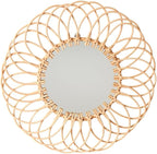 The Lakeside Collection Round Natural Rattan Mirror - Round