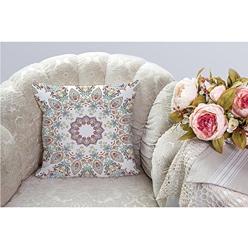 HGOD DESIGNS Bohemian Pillow Covers,Decorative Throw Pillow Bohemians with Melting Watercolor Colorful Symmetrical Pillow Cases Cotton Linen Square Cushion Covers for Home Sofa Couch 18x18 inch - color: Bohemian Pillow 30