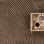 Abani Neutral Collection Brown Area Rug 8' x 10' for Living Room, Dining Room, Family Room - Mid-Century Concentric Circle Design - Durable & Easy to Clean - color: Brown, size: 8' x 10' (Rectangular)