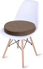 Tromlycs 14 Inch Round Bar Stool Cushion Non-Slip Foam Seat Pad Removable Cover for Circle Chairs (14x14 Inches, Brown)
