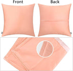 4-Pack 100% Cotton Comfortable Solid Decorative Throw Pillow Case,Thmyo Square Cushion Cover Pillowcase Sublimation Blank Pillow Covers DIY Throw Pillowcase for Sofa(20x20 inch/ 50x50cm,Sakura Pink)