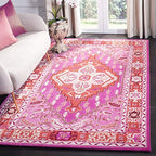 SAFAVIEH Bellagio Collection Accent Rug - 4' x 6', Red & Pink, Handmade Medallion Wool, Ideal for High Traffic Areas in Entryway, Living Room, Bedroom (BLG545B) - color: Red/Pink, size: 4' x 6' (Rectangular)