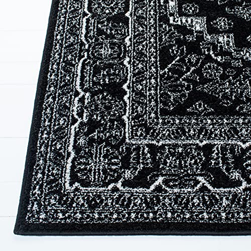 SAFAVIEH Adirondack Collection Runner Rug - 2'6" x 6', Black & Ivory, Oriental Medallion Design, Non-Shedding & Easy to Clean, Ideal for Ideal for Hallway, Foyer, Kitchen, Entryway, Bedroom (ADR108Z) - color: Black/Ivory, size: 2'6" x 6' (Runner)