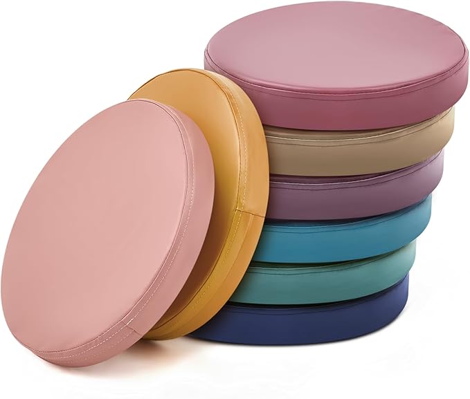 Juexica 8 Pcs Extra Thick Flexible Seating Floor Cushions Assorted Colored Floor Pillow Classroom Seat Cushions Soft Classroom Seating for Kids Learning Daycare School Chair(Morandi Color)