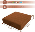 MeMoreCool Square Floor Pillow Seating for Adults Kids, Large Meditation Cushion Floor Pillow with Thick Foam & Soft Tufted Cover, Washable Big Pillow Seat Floor Cushion for Sitting Yoga 24" Coffee
