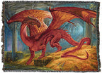 Pure Country Weavers Kwint Xent Dragon Blanket by Ciruelo - Gift Fantasy Tapestry Throw Woven from Cotton - Made in the USA (72x54) - color: Kwint Xent
